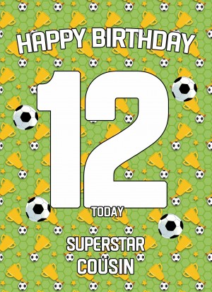 12th Birthday Football Card for Cousin