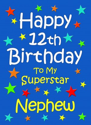 Nephew 12th Birthday Card (Blue)