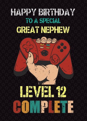 Great Nephew 13th Birthday Card (Gamer, Design 3)