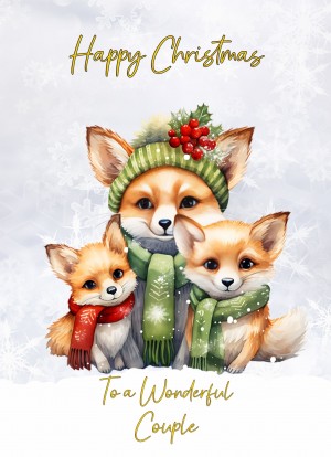 Christmas Card For Couple (Fox)