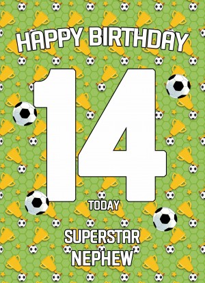 14th Birthday Football Card for Nephew