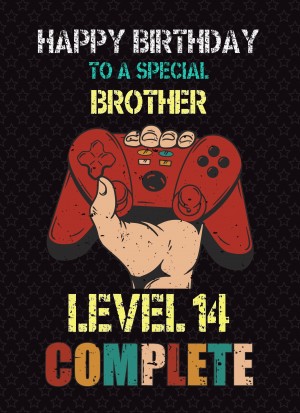 Brother 15th Birthday Card (Gamer, Design 3)