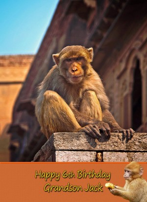 Personalised Capuchin Monkey Card