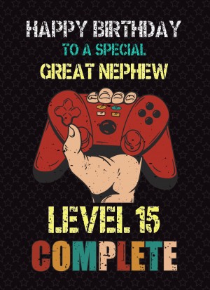 Great Nephew 16th Birthday Card (Gamer, Design 3)