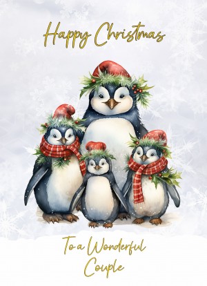 Christmas Card For Couple (Penguin)