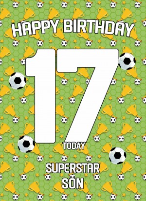 17th Birthday Football Card for Son