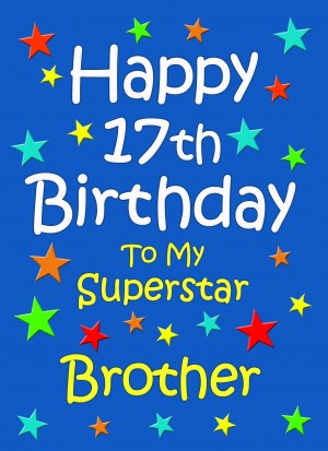 Brother 17th Birthday Card (Blue)
