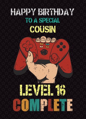 Cousin 17th Birthday Card (Gamer, Design 3)