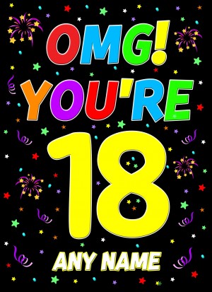 Personalised 18th Birthday Card (OMG)