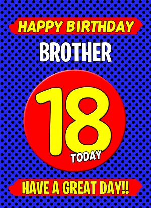 Brother 18th Birthday Card (Blue)