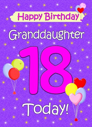 Granddaughter 18th Birthday Card (Lilac)
