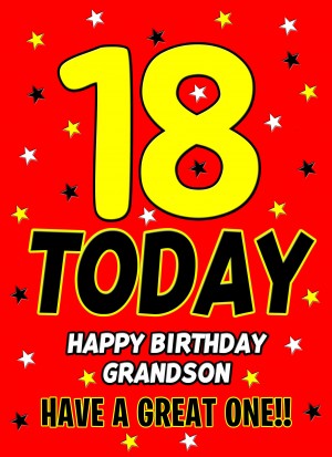18 Today Birthday Card (Grandson)
