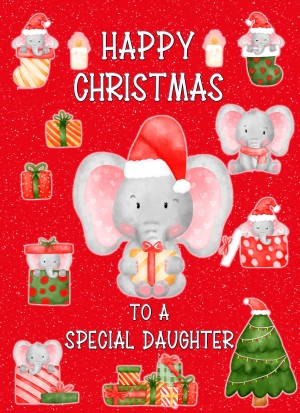 Christmas Card For Special Daughter (Red)