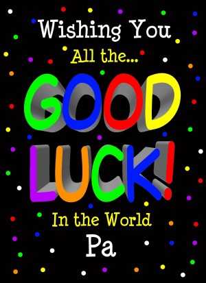 Good Luck Card for Pa (Black) 