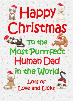 From the Cat Christmas Card (Human Dad, White)