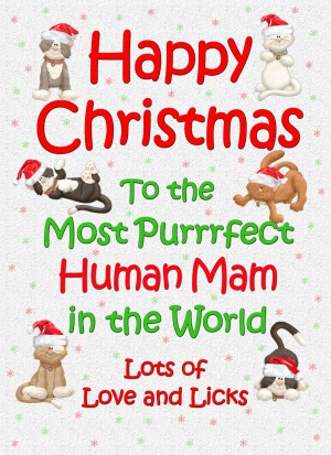 From the Cat Christmas Card (Human Mam, White)