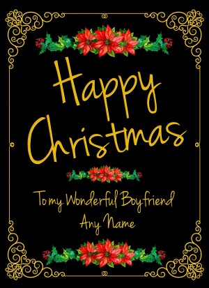 Personalised Christmas Card For Boyfriend (Wonderful)