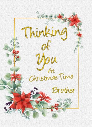 Thinking of You at Christmas Card For Brother