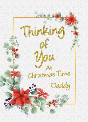 Thinking of You at Christmas Card For Daddy