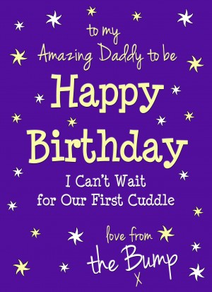 From The Bump Pregnancy Birthday Card (Daddy, Purple)