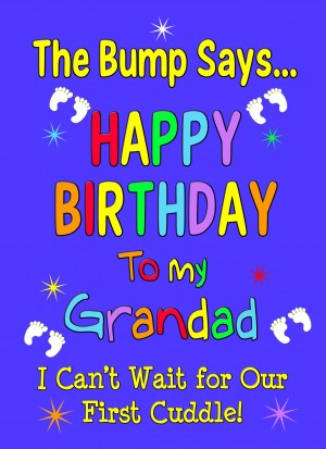 From The Bump Pregnancy Birthday Card (Grandad, Blue)