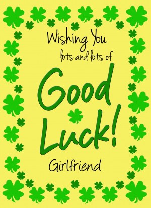 Good Luck Card for Girlfriend (Yellow) 