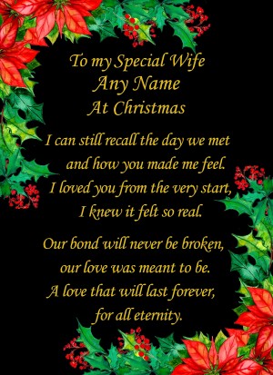 Personalised Christmas Card For Wife
