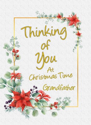 Thinking of You at Christmas Card For Grandfather