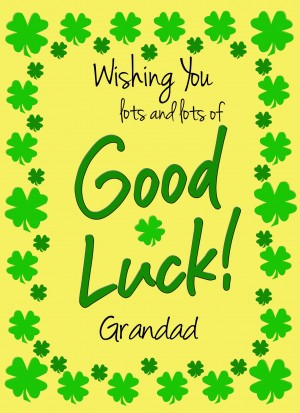 Good Luck Card for Grandad (Yellow) 