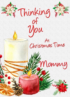 Thinking of You at Christmas Card For Mommy (Candle)