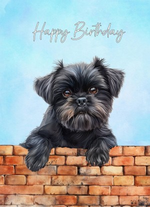 Affen Pinscher Dog Art Birthday Card