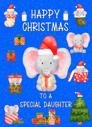 Christmas Card For Special Daughter (Blue)