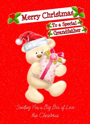 Christmas Card For Grandfather (Red Bear)