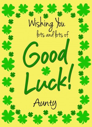 Good Luck Card for Aunty (Yellow) 