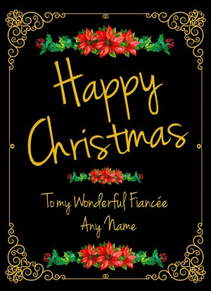 Personalised Christmas Card For Fiancee (Wonderful)