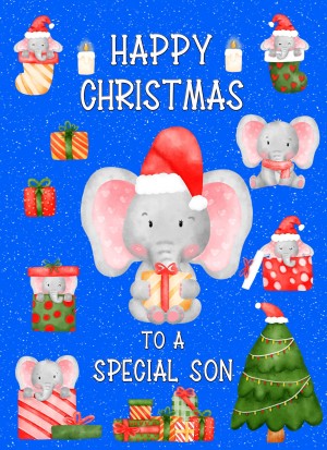 Christmas Card For Special Son (Blue)