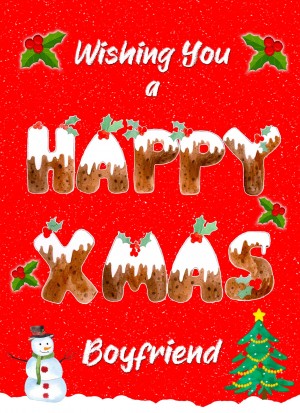 Happy Xmas Christmas Card For Boyfriend