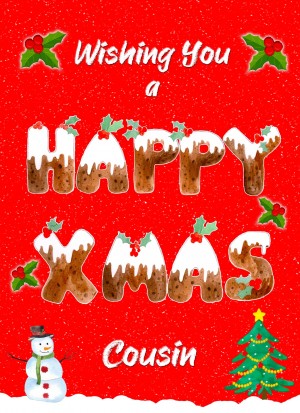 Happy Xmas Christmas Card For Cousin
