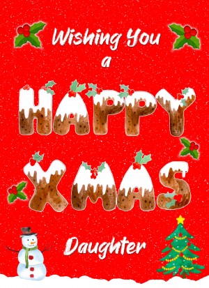 Happy Xmas Christmas Card For Daughter