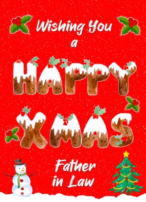 Happy Xmas Christmas Card For Father in Law