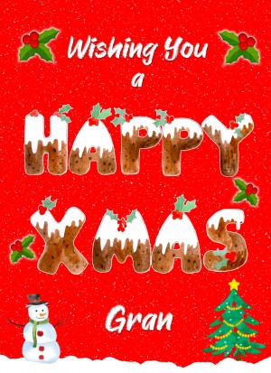 Happy Xmas Christmas Card For Gran