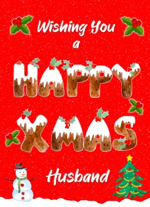 Happy Xmas Christmas Card For Husband