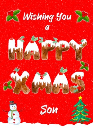 Happy Xmas Christmas Card For Son