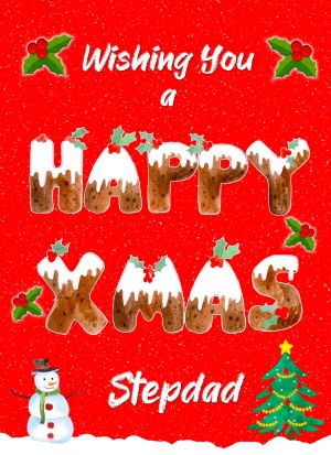 Happy Xmas Christmas Card For Stepdad
