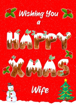 Happy Xmas Christmas Card For Wife