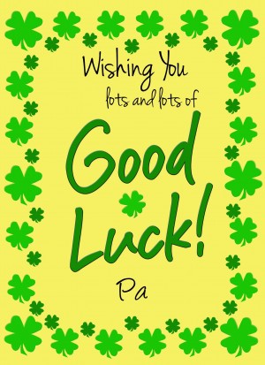 Good Luck Card for Pa (Yellow) 
