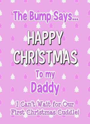 From The Bump Pregnancy Christmas Card (Daddy, Pink)