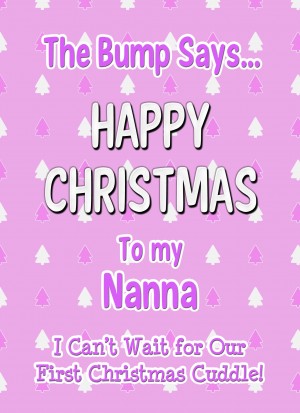 From The Bump Pregnancy Christmas Card (Nanna, Pink)