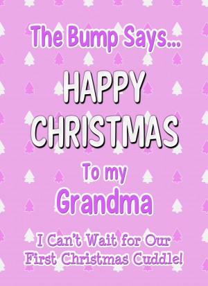 From The Bump Pregnancy Christmas Card (Grandma, Pink)