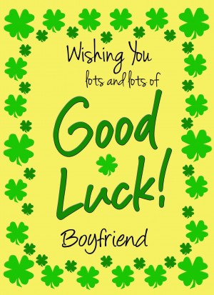 Good Luck Card for Boyfriend (Yellow) 
